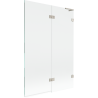 Paroi de baignoire Mexen Lunar L à 2 vantaux droite 120 x 150 cm, transparent, nickel brossé - 897L-120-100-97-00-P