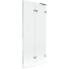 Mexen Lunar L paroi de baignoire 2 volets droite 80 x 150 cm, transparent, chrome - 897L-080-100-01-00-P