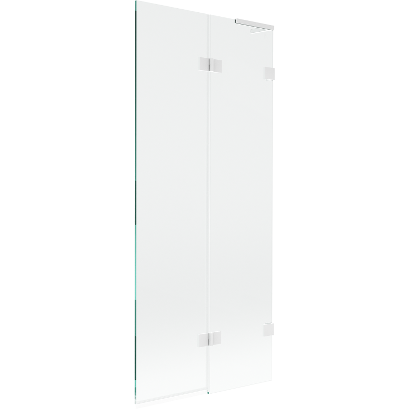 Paroi de baignoire Mexen Lunar L 2 volets droite 80 x 150 cm, transparent, blanc - 897L-080-100-20-00-P