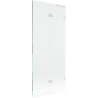 Mexen Lunar L paroi de baignoire à 2 volets droite 80 x 150 cm, transparent, blanc - 897L-080-100-20-00-P