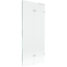 Paroi de baignoire Mexen Lunar L 2 volets droite 80 x 150 cm, transparent, blanc - 897L-080-100-20-00-P