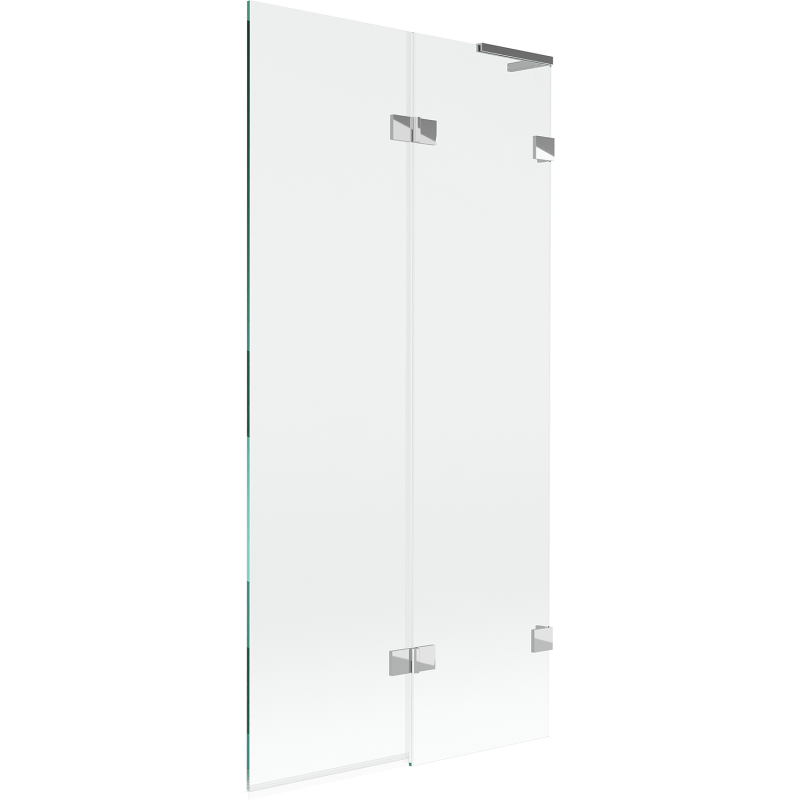 Mexen Lunar L paroi de baignoire à 2 volets droit 90 x 150 cm, transparent, chrome - 897L-090-100-01-00-P