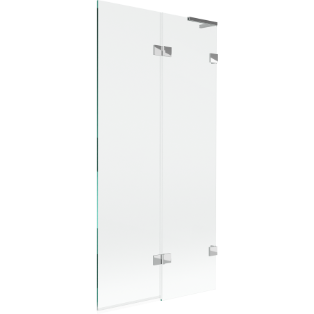 Mexen Lunar L paroi de baignoire 2 volets droite 90 x 150 cm, transparent, chromé - 897L-090-100-01-00-P