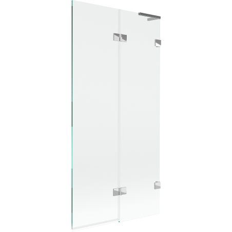 Mexen Lunar L paroi de baignoire à 2 volets droit 90 x 150 cm, transparent, chrome - 897L-090-100-01-00-P
