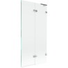 Mexen Lunar L paroi de baignoire à 2 volets droit 90 x 150 cm, transparent, chrome - 897L-090-100-01-00-P