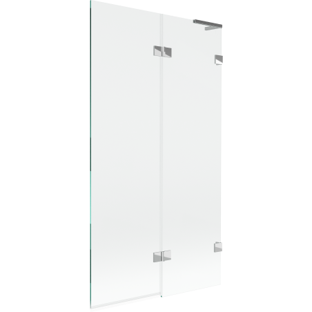 Paroi de baignoire Mexen Lunar L 2 volets droite 100 x 150 cm, transparent, chrome - 897L-100-100-01-00-P