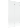 Mexen Lunar L paroi de baignoire à 2 battants droite 100 x 150 cm, transparent, blanc - 897L-100-100-20-00-P