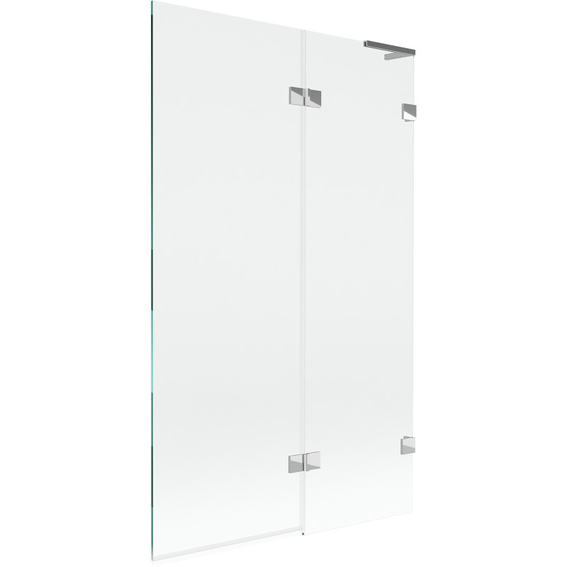 Mexen Lunar L paroi de baignoire à 2 battants droite 110 x 150 cm, transparent, chrome - 897L-110-100-01-00-P