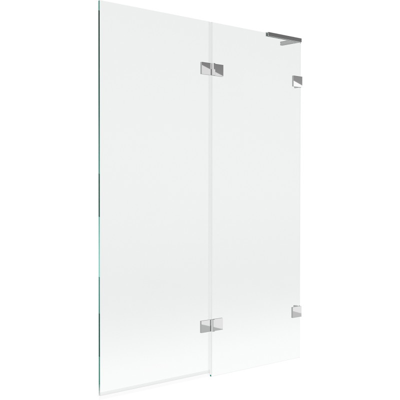 Mexen Lunar L paroi de baignoire à 2 volets droite 120 x 150 cm, transparent, chrome - 897L-120-100-01-00-P