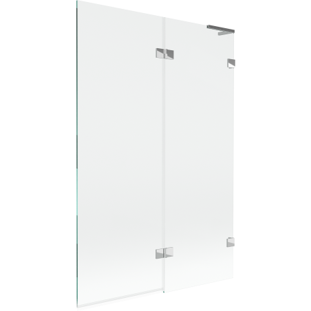 Mexen Lunar L cloison de baignoire 2 volets droite 120 x 150 cm, transparent, chromé - 897L-120-100-01-00-P