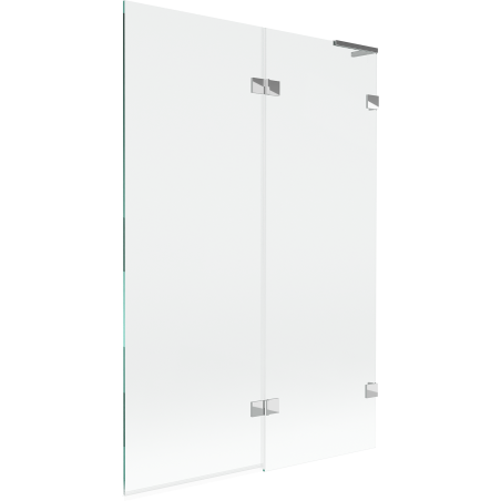 Mexen Lunar L paroi de baignoire à 2 volets droite 120 x 150 cm, transparent, chrome - 897L-120-100-01-00-P