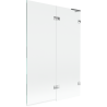 Mexen Lunar L cloison de baignoire 2 volets droite 120 x 150 cm, transparent, chromé - 897L-120-100-01-00-P