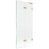 Paroi de baignoire Mexen Lunar L 2 volets droite 80 x 150 cm, transparent, or brossé - 897L-080-100-55-00-P