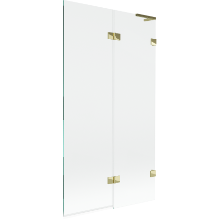 Mexen Lunar L paroi de baignoire 2 volets droite 100 x 150 cm, transparent, doré - 897L-100-100-50-00-P