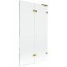 Mexen Lunar L paroi de baignoire 2 volets droite 100 x 150 cm, transparent, doré - 897L-100-100-50-00-P