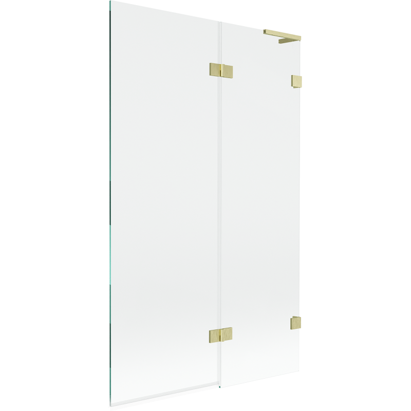 Paroi de baignoire Mexen Lunar L 2 volets droite 110 x 150 cm, transparent, or brossé - 897L-110-100-55-00-P