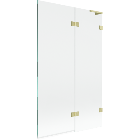 Paroi de baignoire Mexen Lunar L 2 volets droite 110 x 150 cm, transparent, or brossé - 897L-110-100-55-00-P