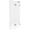 Mexen Lunar L paroi de baignoire 2 volets droit 80 x 150 cm, transparent, cuivre brossé - 897L-080-100-65-00-P