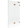 Mexen Lunar L pare-douche à 2 volets droit 100 x 150 cm, transparent, or rose - 897L-100-100-60-00-P