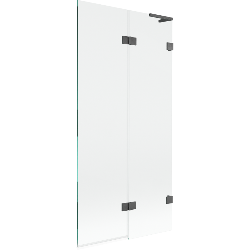 Mexen Lunar L paroi de baignoire 2 volets droit 90 x 150 cm, transparent, gris canon brossé - 897L-090-100-66-00-P