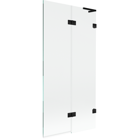 Mexen Lunar L paroi de baignoire à 2 volets côté droit 90 x 150 cm, transparent, noir - 897L-090-100-70-00-P