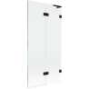 Mexen Lunar L paroi de baignoire 2 panneaux droite 90 x 150 cm, transparent, noir - 897L-090-100-70-00-P