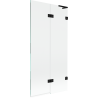Mexen Lunar L paroi de baignoire à 2 volets côté droit 90 x 150 cm, transparent, noir - 897L-090-100-70-00-P