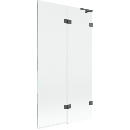 Mexen Lunar L paroi de baignoire 2 volets droite 100 x 150 cm, transparent, gris canon brossé - 897L-100-100-66-00-P