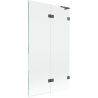 Mexen Lunar L paroi de baignoire 2 volets droite 100 x 150 cm, transparent, gris canon brossé - 897L-100-100-66-00-P