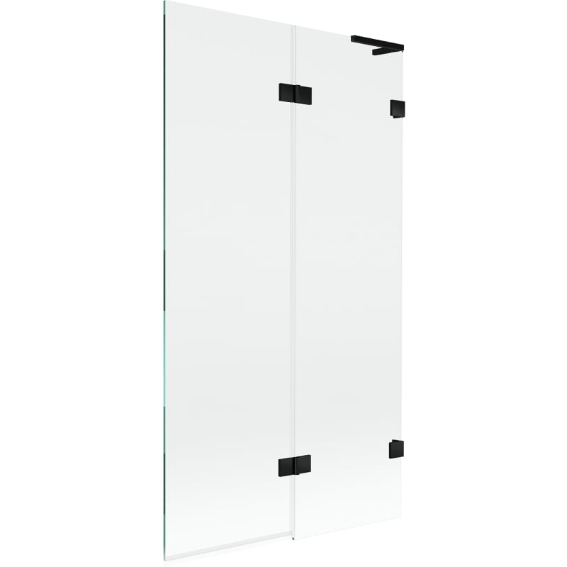 Mexen Lunar L pare-douche 2 volets droit 100 x 150 cm, transparent, noir - 897L-100-100-70-00-P