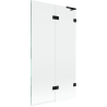 Mexen Lunar L pare-douche 2 volets droit 100 x 150 cm, transparent, noir - 897L-100-100-70-00-P