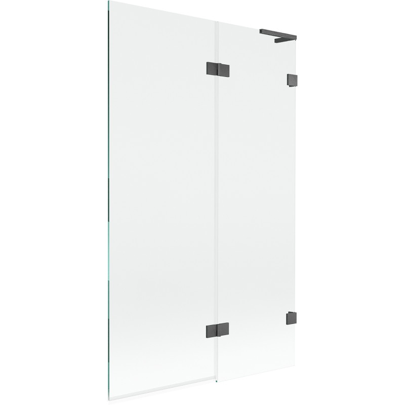 Mexen Lunar L pare-baignoire à 2 vantaux droite 110 x 150 cm, transparent, gris canon brossé - 897L-110-100-66-00-P