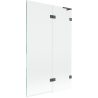 Mexen Lunar L pare-baignoire 2 volets droite 110 x 150 cm, transparent, gris canon brossé - 897L-110-100-66-00-P