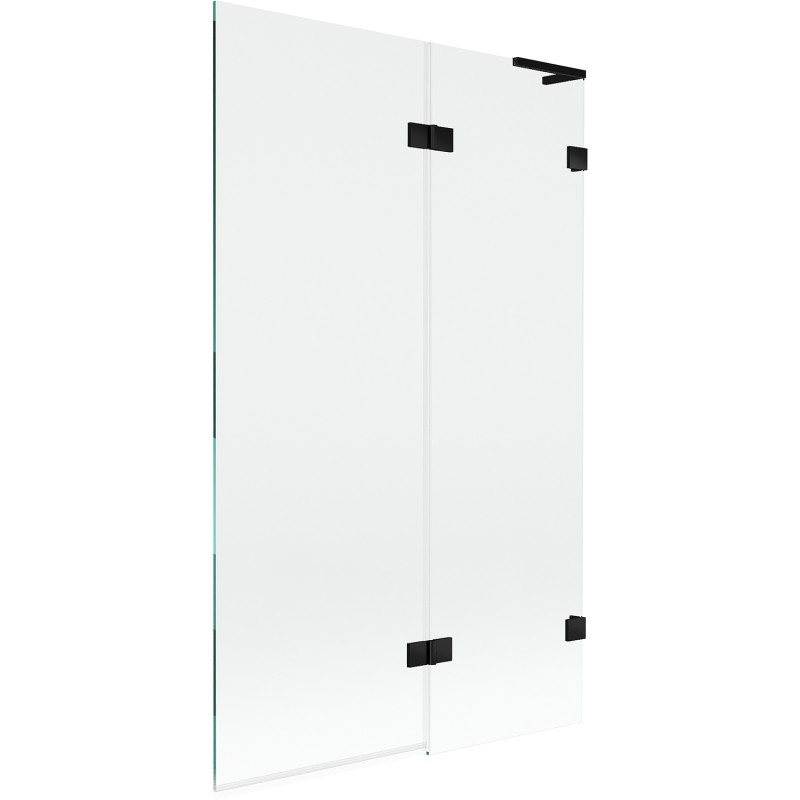 Mexen Lunar L paroi de douche à 2 volets droite 110 x 150 cm, transparent, noir - 897L-110-100-70-00-P
