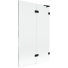 Mexen Lunar L paroi de douche à 2 volets droite 110 x 150 cm, transparent, noir - 897L-110-100-70-00-P