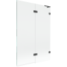 Mexen Lunar L paroi de baignoire 2 volets droite 120 x 150 cm, transparent, gris canon brossé - 897L-120-100-66-00-P