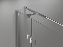 Cabine de douche à battant gauche Mexen Mist H T 80 x 70 cm, transparent, chromé - 8A5T-080-070-01-00-L