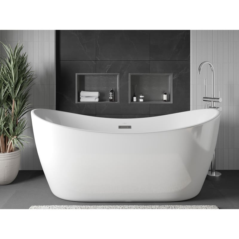 Mexen X-Wall-R étagère encastrée avec collerette 45 x 30 cm, inox - 1910453010