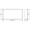 Mexen X-Wall-R étagère encastrée avec collerette 45 x 30 cm, blanche - 1920453010