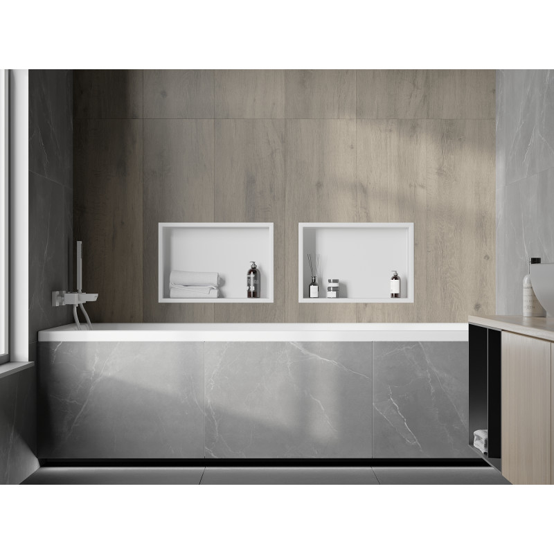 Mexen X-Wall-R étagère encastrée avec collerette 45 x 30 cm, blanche - 1920453010