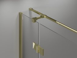 Mexen Mist H T cabine de douche pivotante droite 100 x 80 cm, transparent, doré - 8A5T-100-080-50-00-P