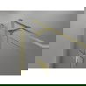 Mexen Mist H T cabine de douche battante droite 85 x 100 cm, transparent, or brossé - 8A5T-085-100-55-00-P