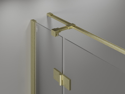 Mexen Mist H T cabine de douche pivotante droite 90 x 100 cm, transparent, or brossé - 8A5T-090-100-55-00-P