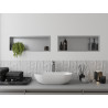 Mexen X-Wall-R étagère encastrée avec collerette 60 x 20 cm, inox - 1910602010