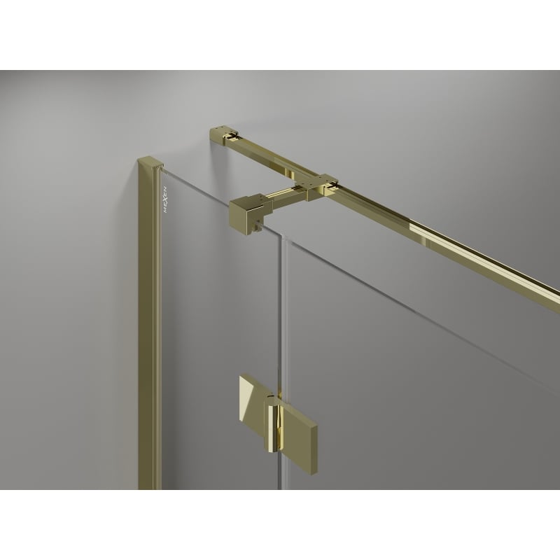 Mexen Mist-H T cabine de douche pivotante gauche 80 x 95 cm, transparent, or - 8A5T-080-095-50-00-L