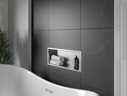 Mexen X-Wall-R étagère encastrée avec rebord 60 x 20 cm, inox - 1910602010