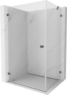 Mexen Lunar-B cabine de douche pivotante gauche 80 x 80 cm, transparent, gris canon brossé - 832-080-080-66-00-L