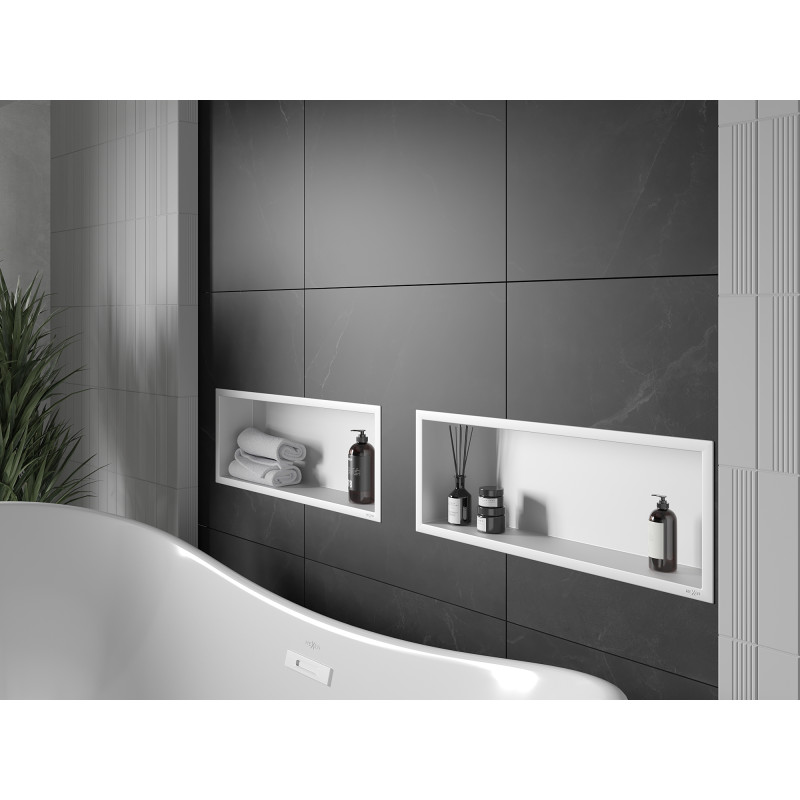 Mexen X-Wall-R étagère murale avec rebord 60 x 20 cm, blanche - 1920602010