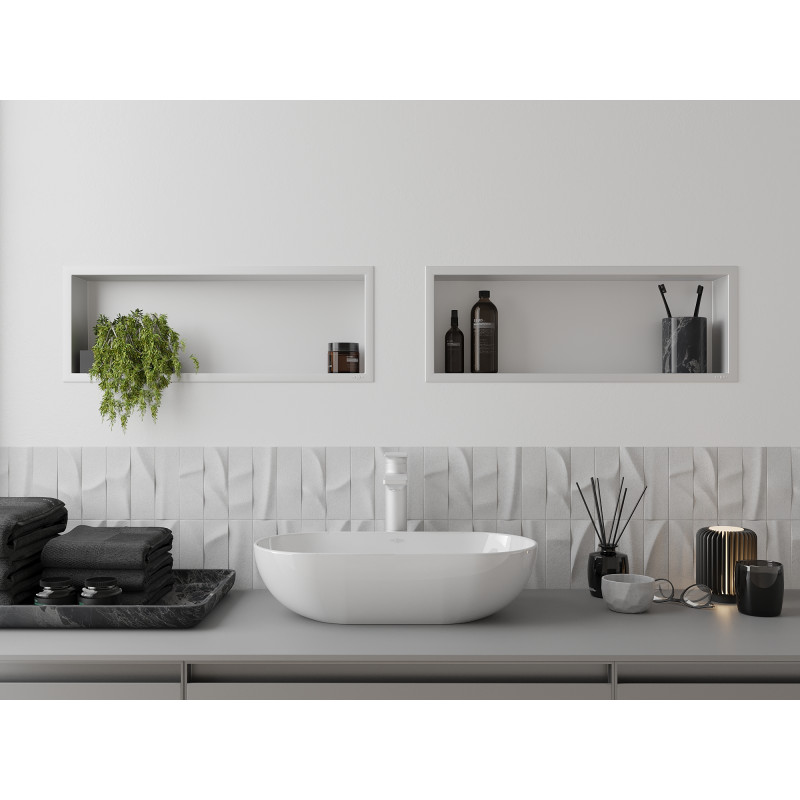 Mexen X-Wall-R étagère murale avec rebord 60 x 20 cm, blanche - 1920602010