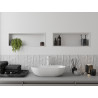 Mexen X-Wall-R étagère encastrée avec collerette 60 x 20 cm, blanche - 1920602010